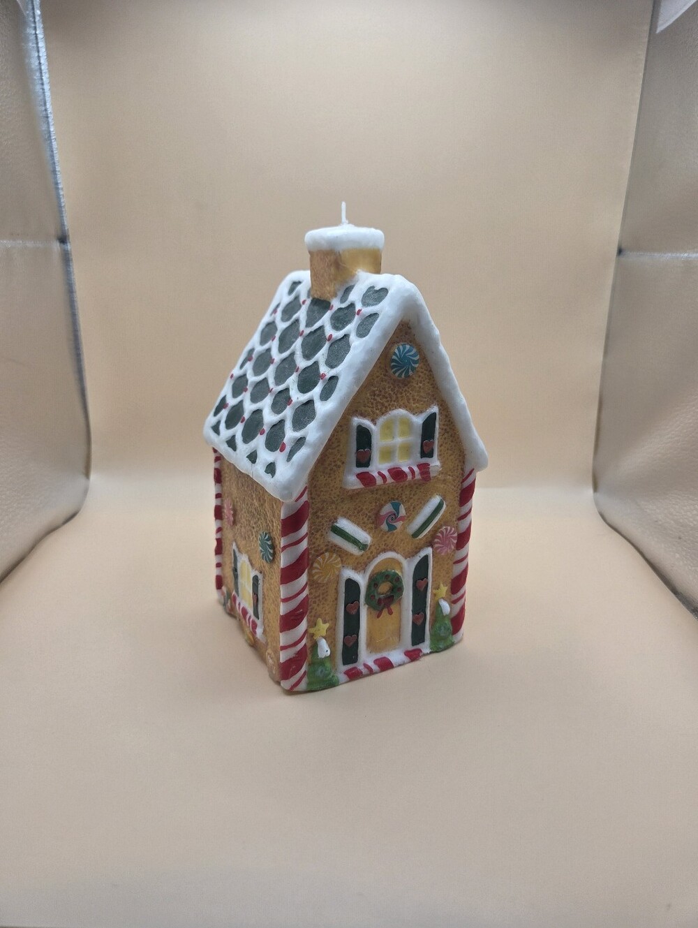 Vintage Style Gingerbread House Decorative Candle | Christmas Holiday Decor